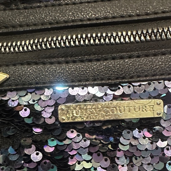 Juicy Couture Black and Blue Sequin Crossbody Bag - Picture 3 of 11